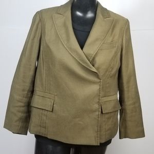 Diane Von Furstenberg Women Linen Blazer Size 6